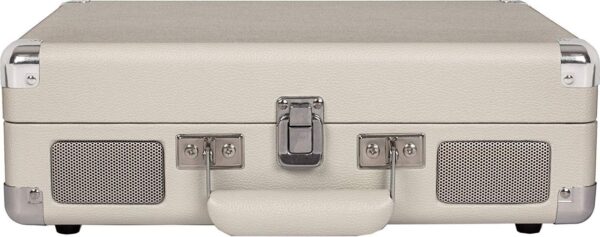 Demo - Crosley Cruiser Deluxe Vintage 3-Speed Bluetooth Suitcase Turntable, White Sand