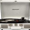 Demo - Crosley Cruiser Deluxe Vintage 3-Speed Bluetooth Suitcase Turntable, White Sand
